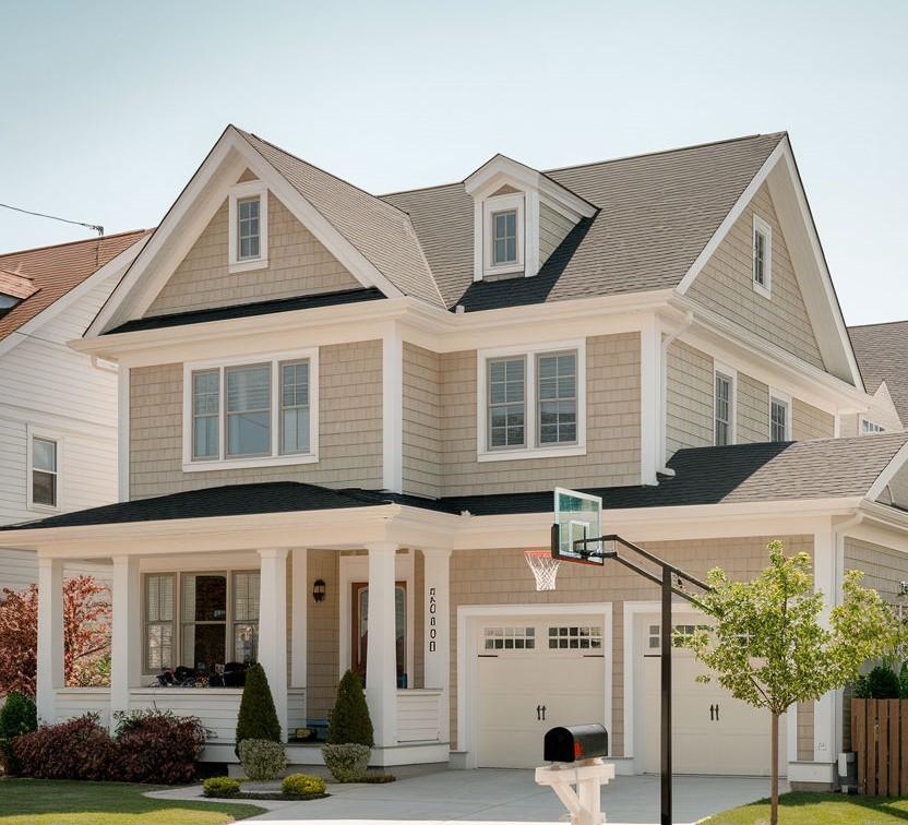 Residential roof with shingles